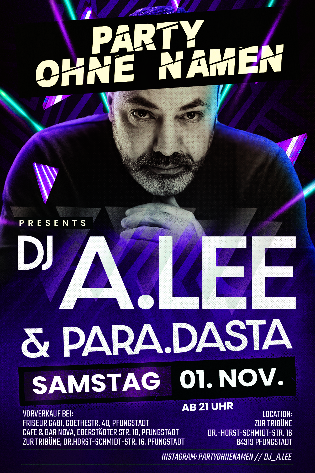 Party Ohne Namen Flyer - DJ A.LEE & PARA.DASTA am 01. November 2025